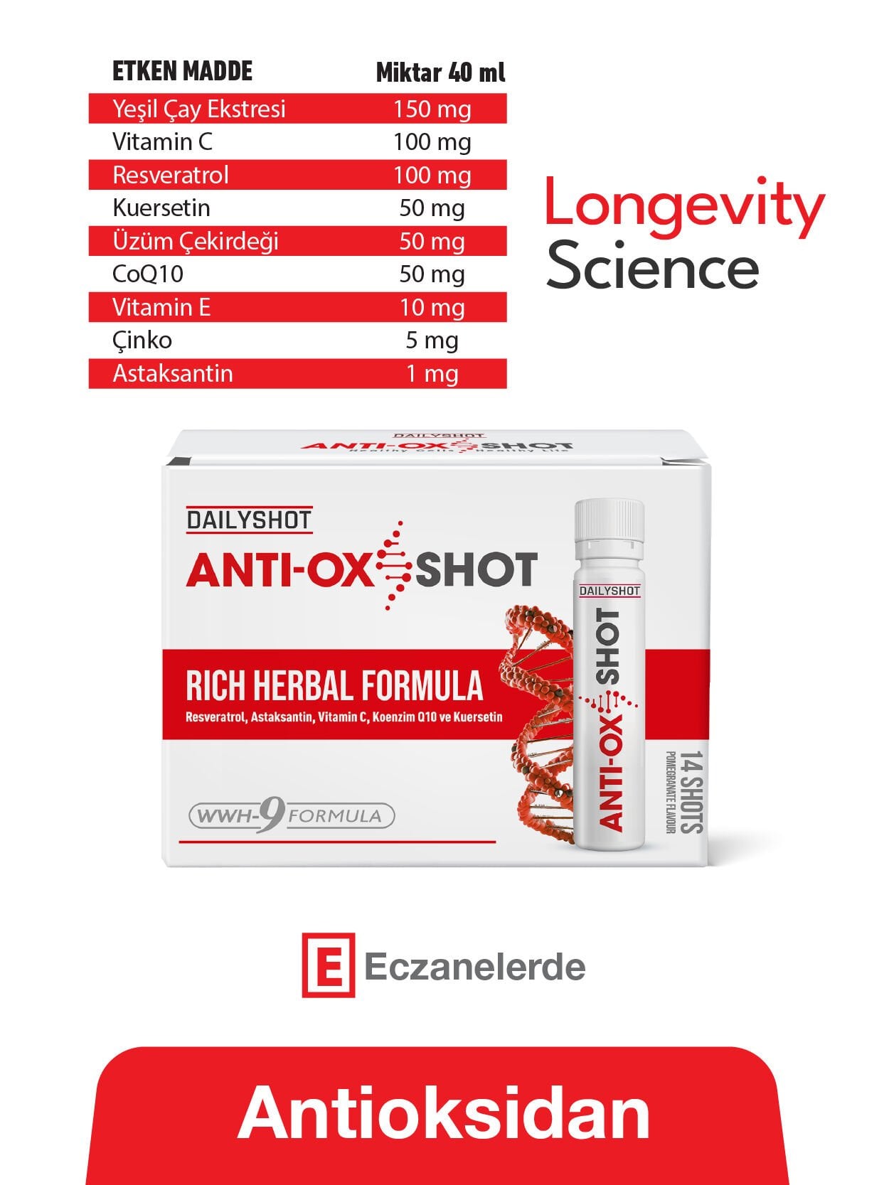 Anti-Ox Shot 14'lü Kutu