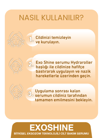 EXO SHINE Bitkisel Eksozom Teknolojili Cilt Bakım Serumu