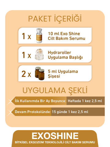 EXO SHINE Bitkisel Eksozom Teknolojili Cilt Bakım Serumu