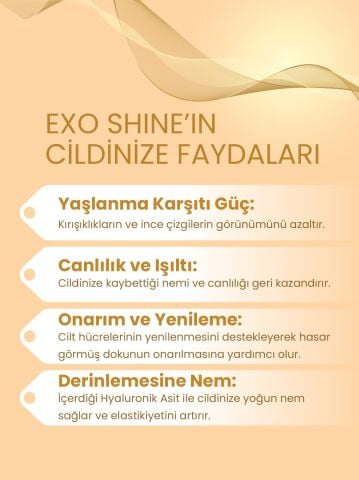 EXO SHINE Eksozom Teknolojili Cilt Bakım Seti | Exosome Serum + Hydraroller | Anti Age Bakım ve Yoğun Nem Desteği