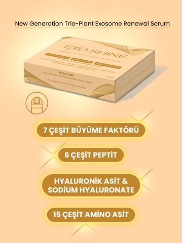 EXO SHINE Eksozom Teknolojili Cilt Bakım Seti | Exosome Serum + Hydraroller | Anti Age Bakım ve Yoğun Nem Desteği